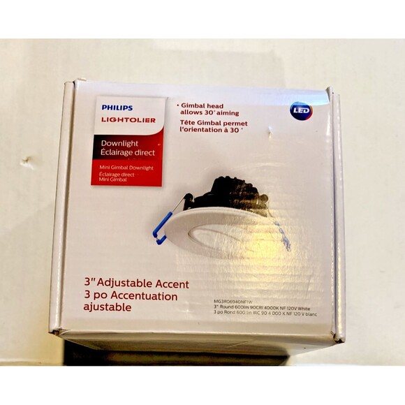 Philips Lightolier 3" Adjustable LED Gimbal Lights - NEW (SEE PHOTO) - Picture 3 of 6